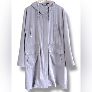 Avec Les Filles Hooded Jacket Light Grey Size XL
